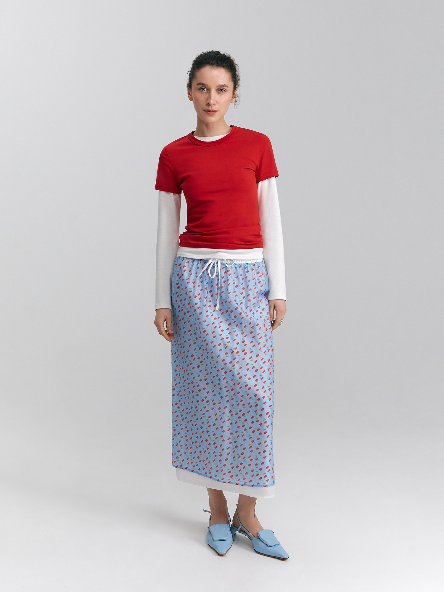 Cherry skirt, blue