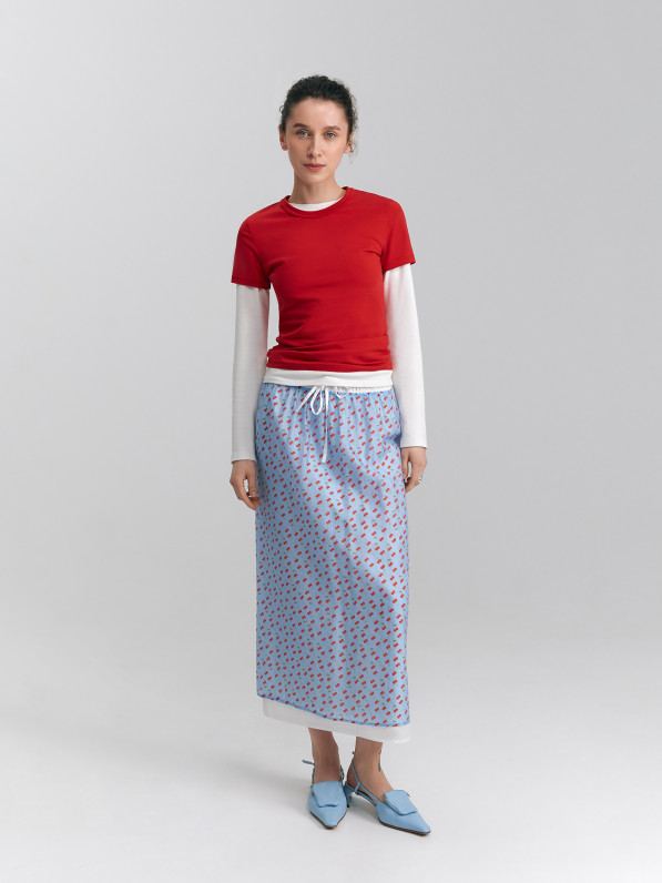 Cherry skirt, blue