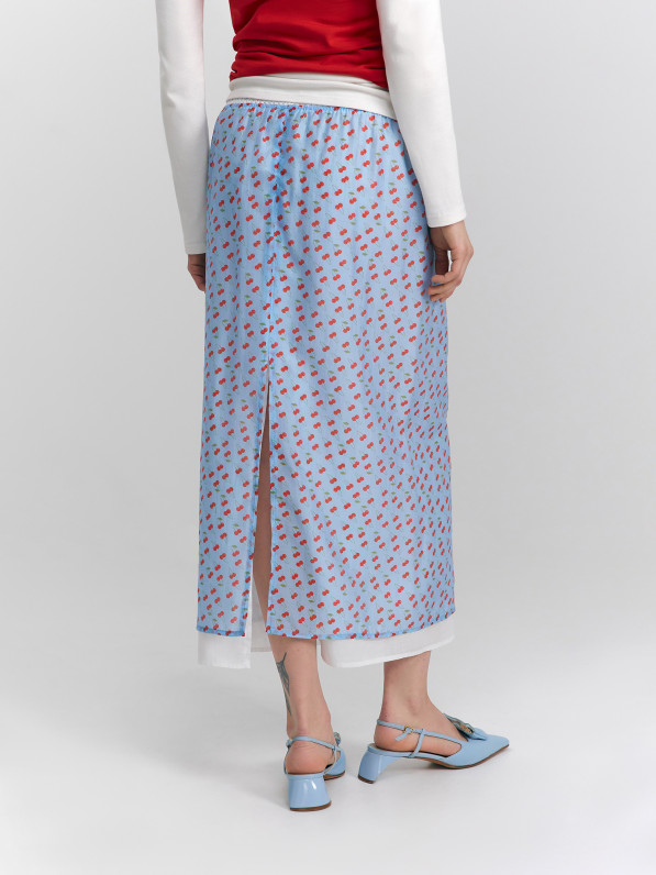 Cherry skirt, blue