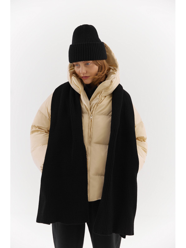 Black basic scarf