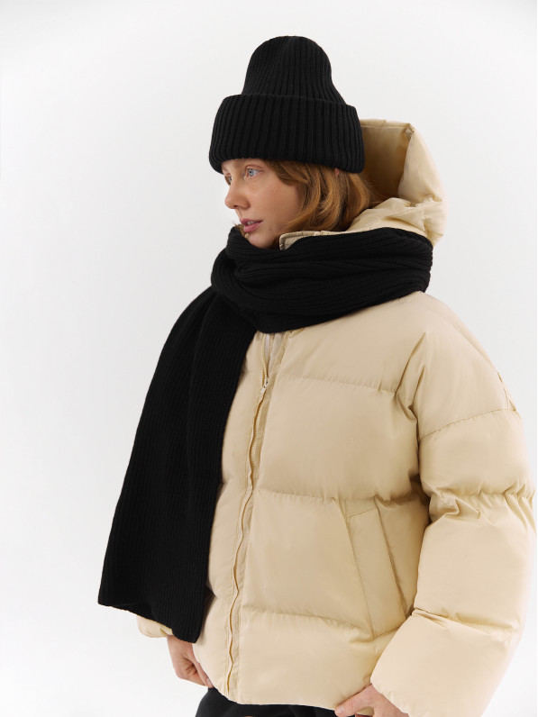 Black basic scarf