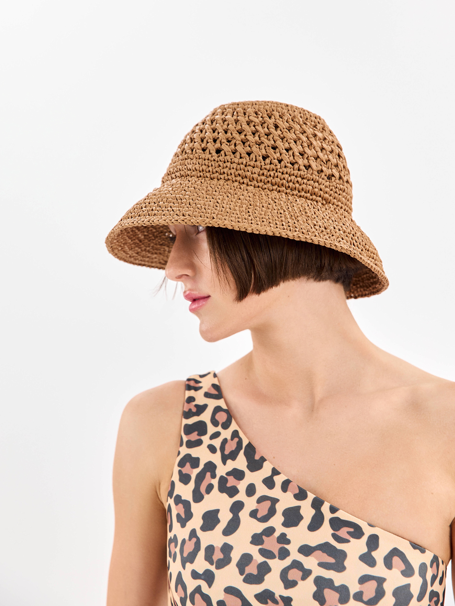 Brown knitted hat