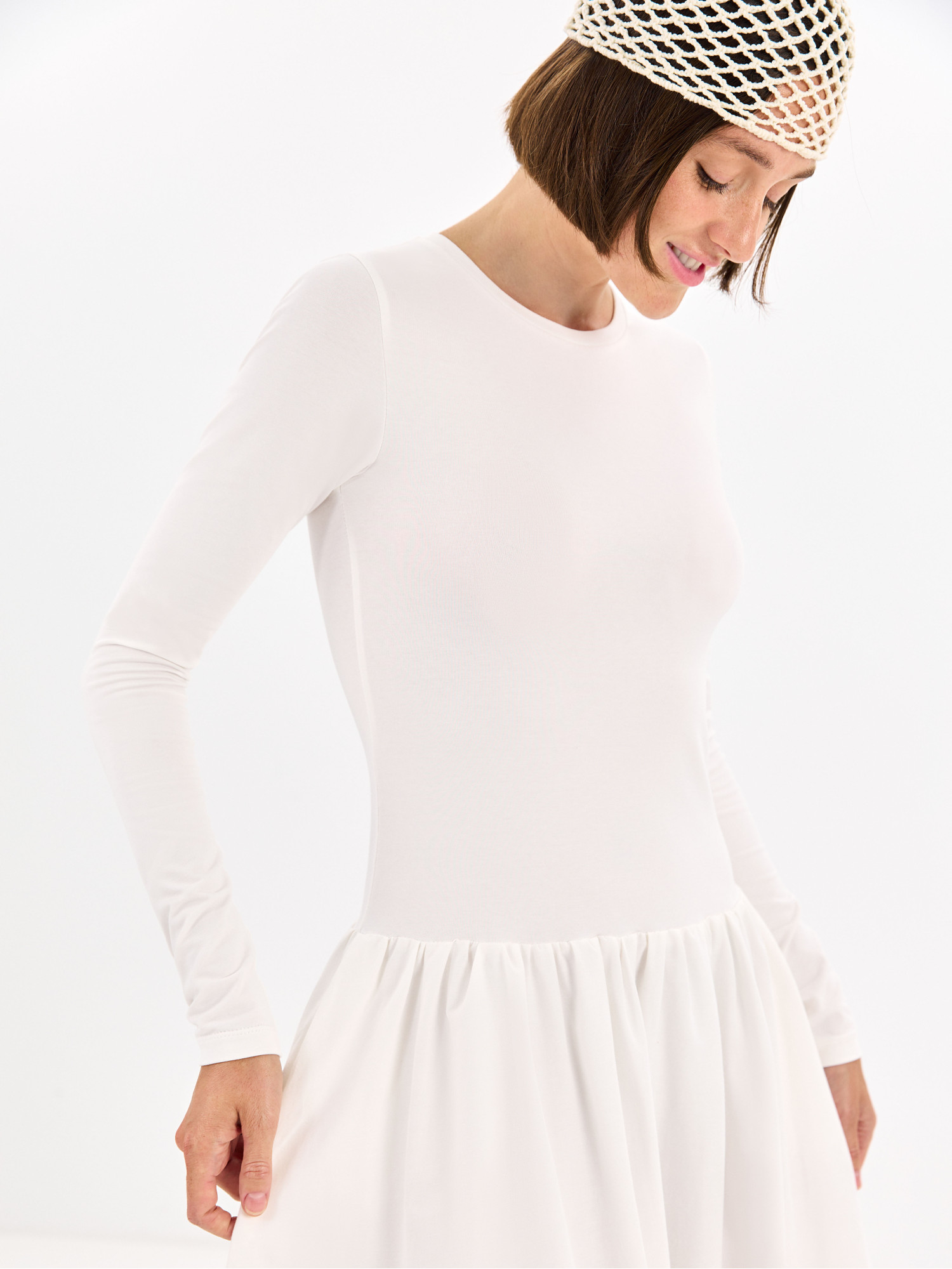 Milky white maxi dress