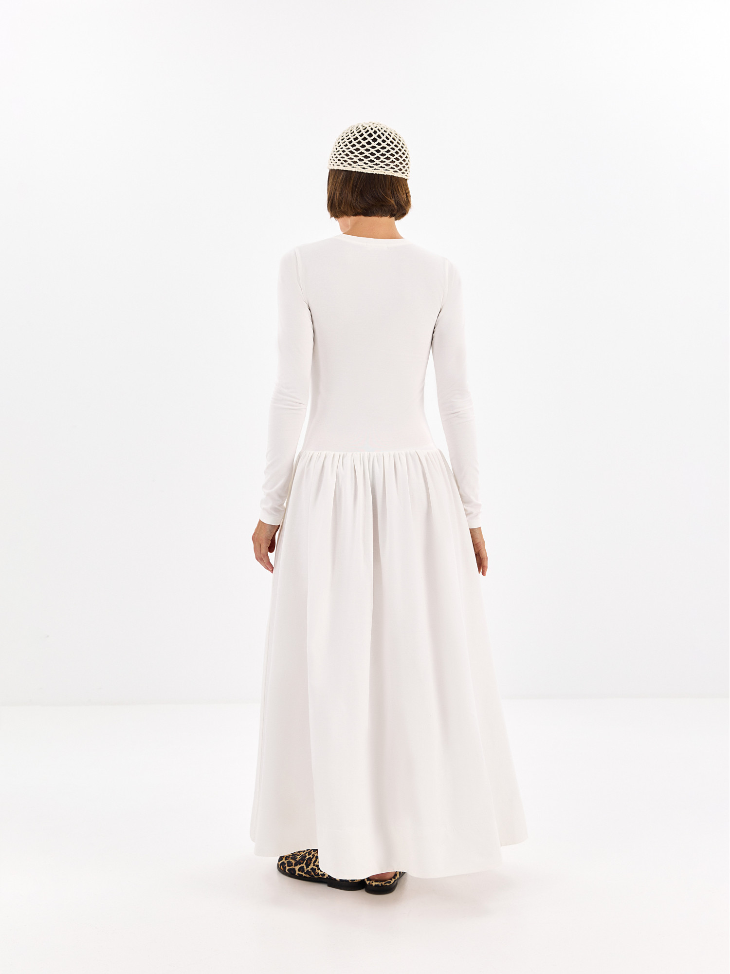 Milky white maxi dress