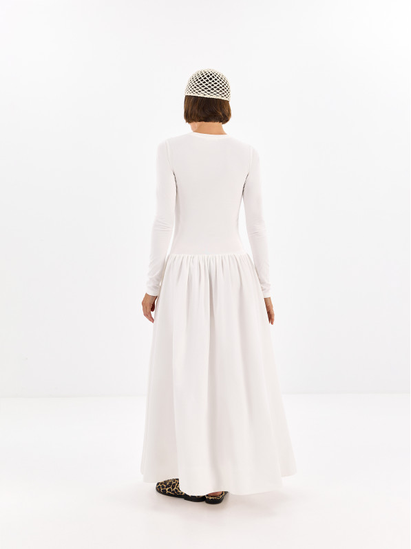 Milky white maxi dress