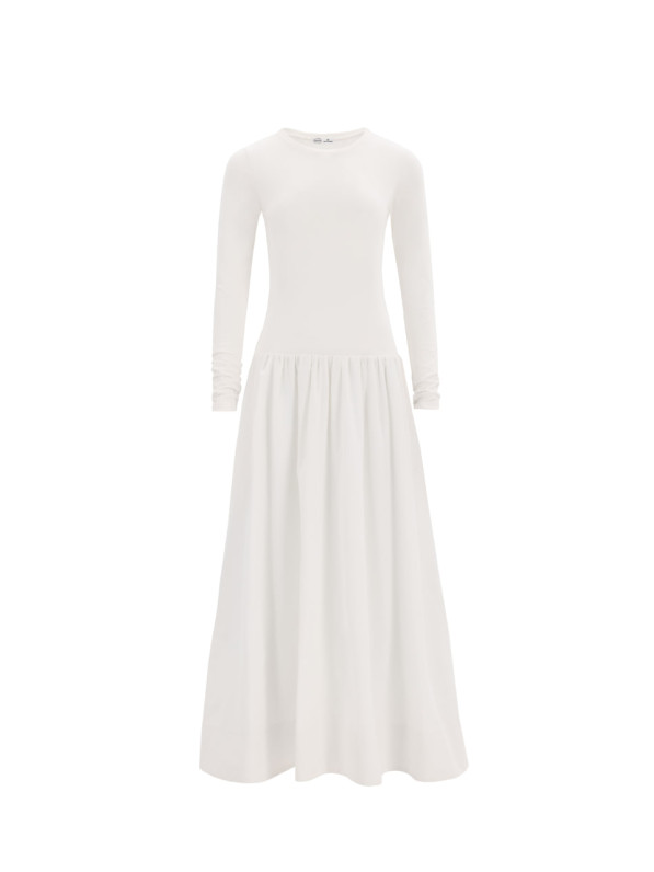 Milky white maxi dress