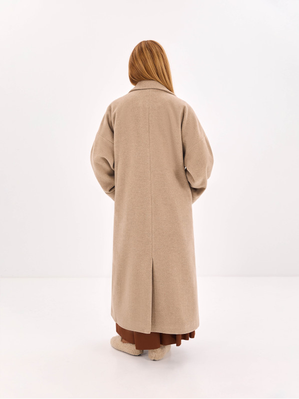 Light beige maxi coat