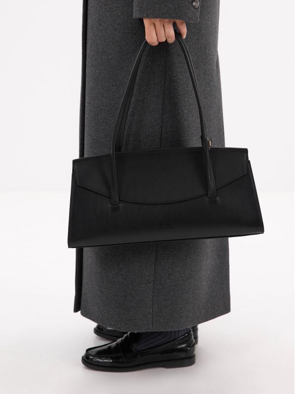 Black leather bag