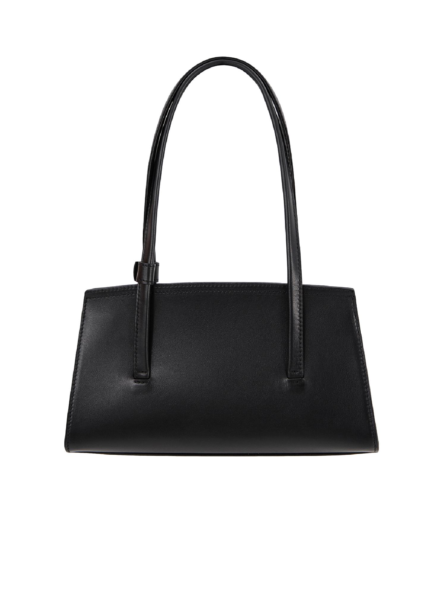 Black leather bag
