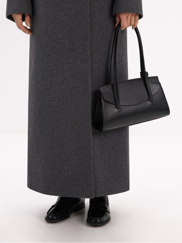 Black leather bag