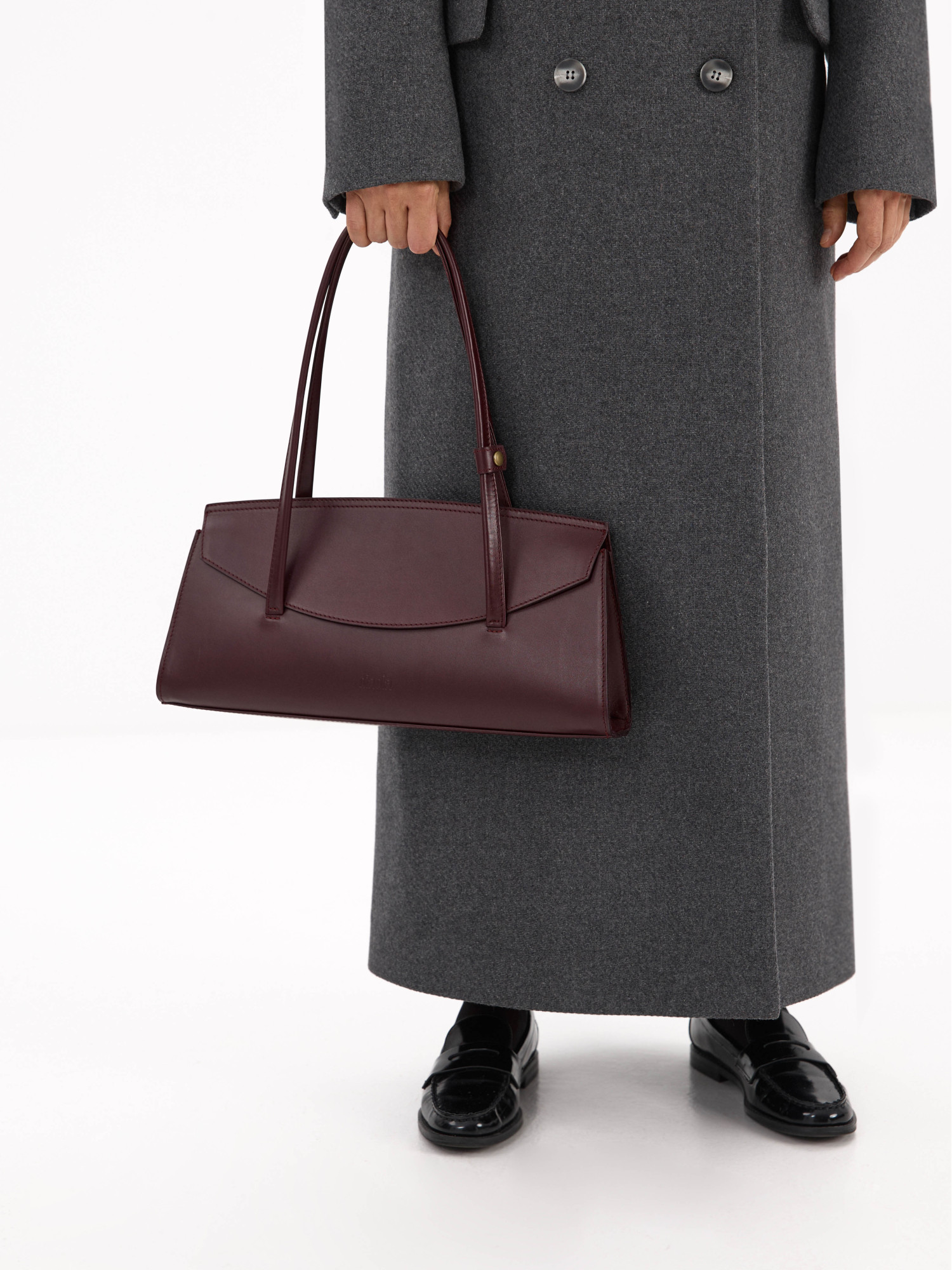 Burgundy leather bag