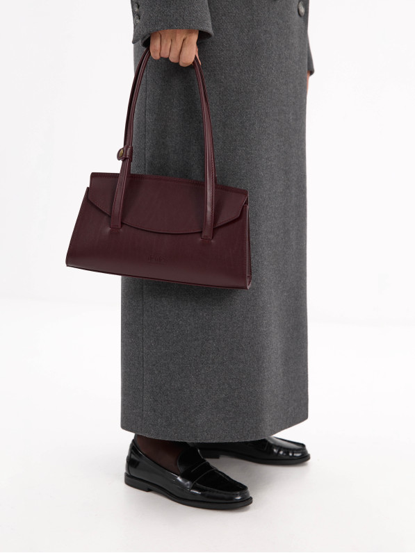 Burgundy leather bag