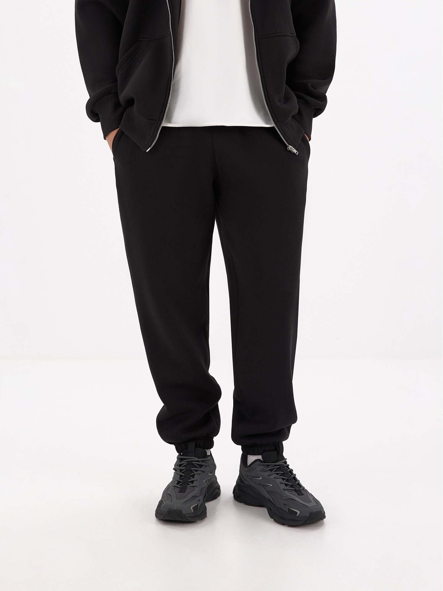 Black joggers for men