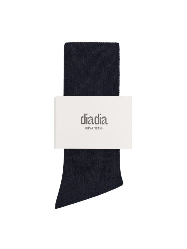 Dark blue high ribbed socks