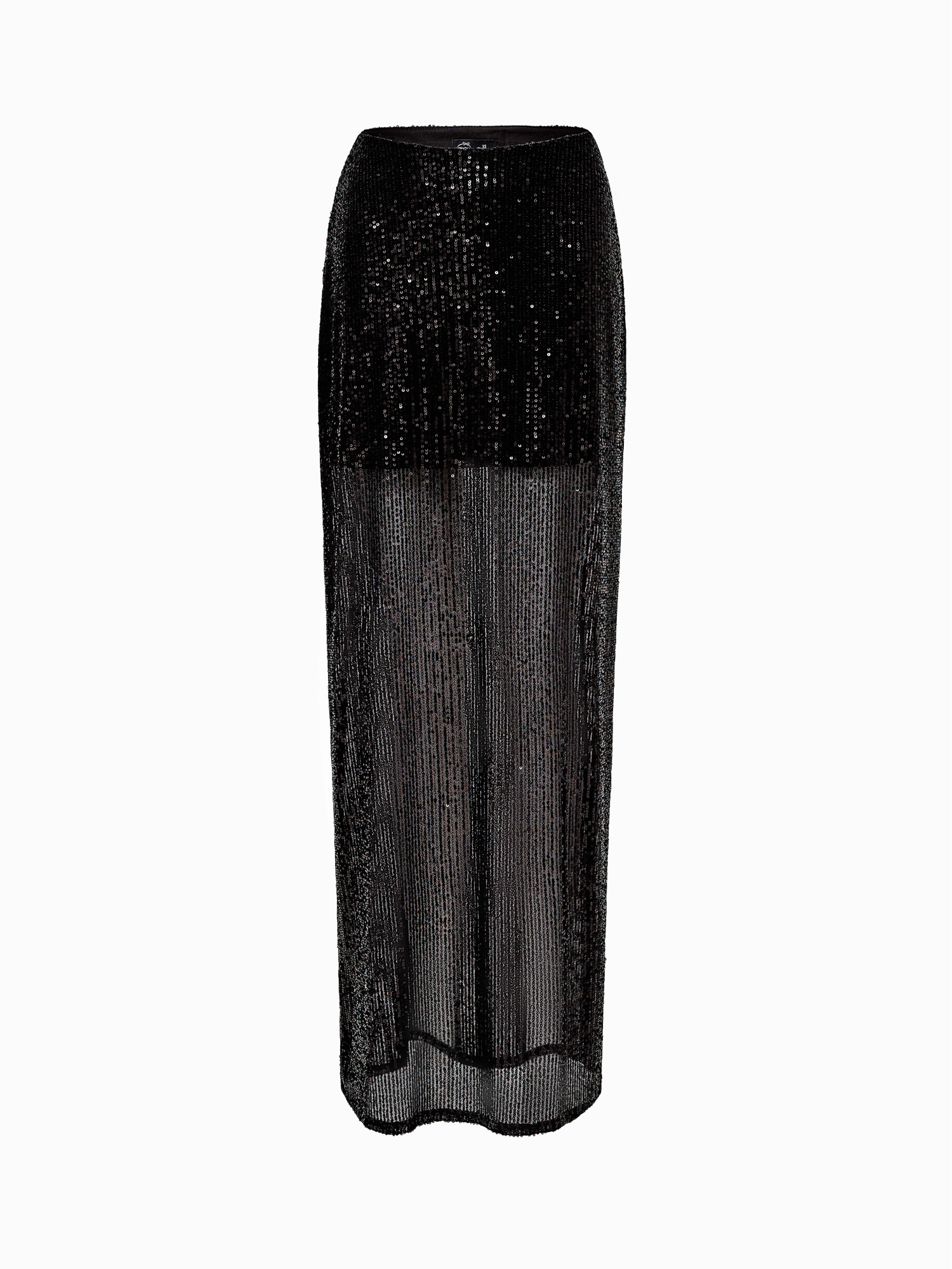Black maxi skirt with frills