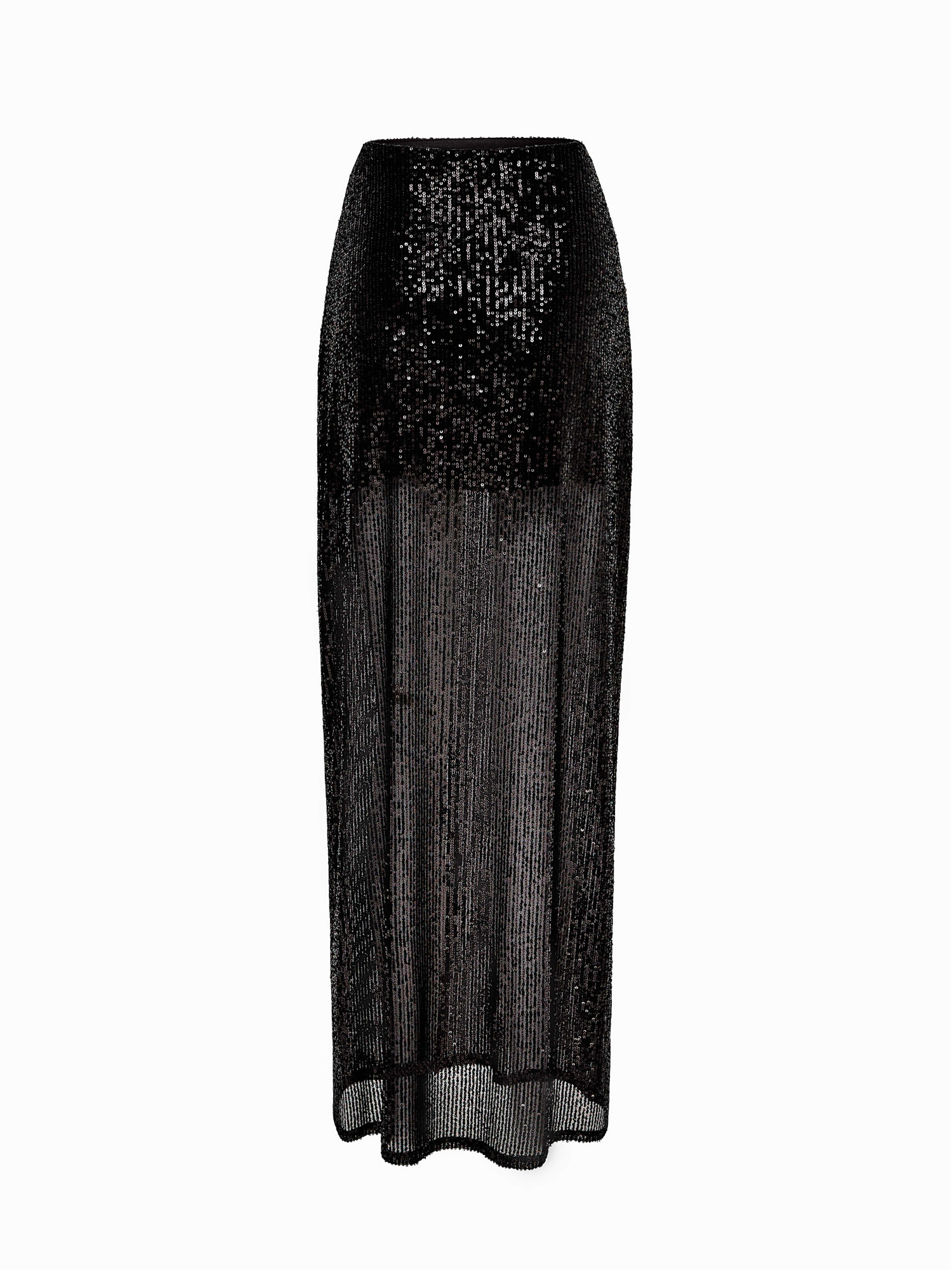 Black maxi skirt with frills