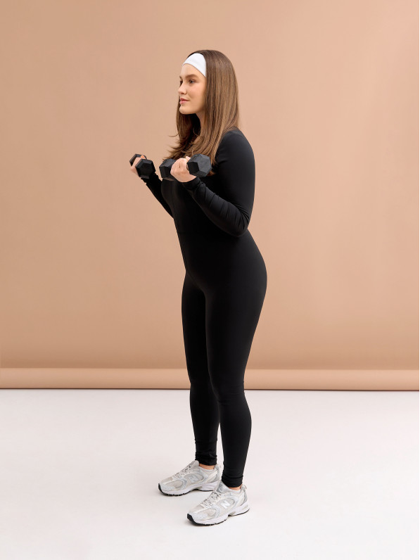 Black long sleeve jumpsuit