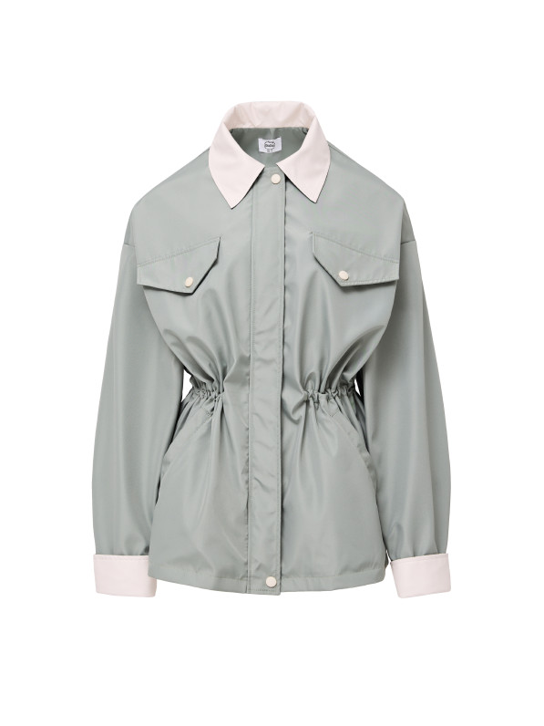 Mint jacket with collar