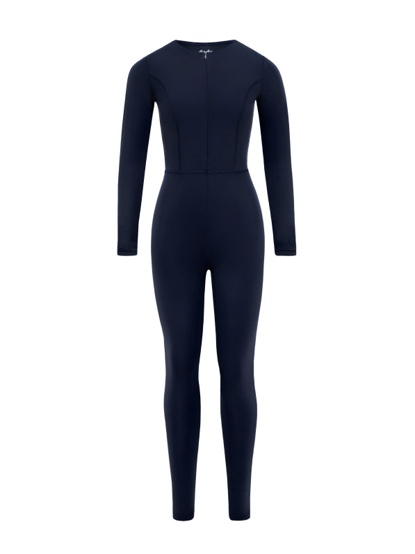 Dark blue long sleeve jumpsuit