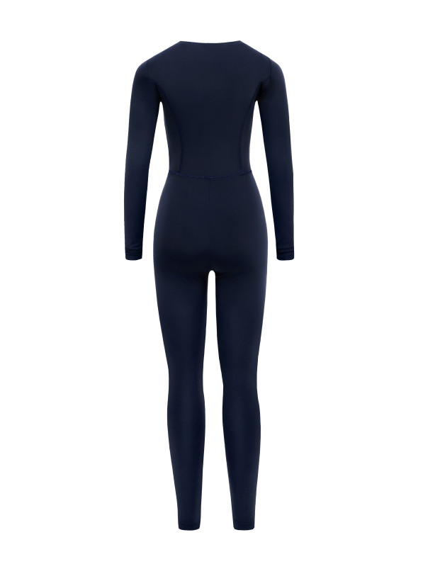 Dark blue long sleeve jumpsuit