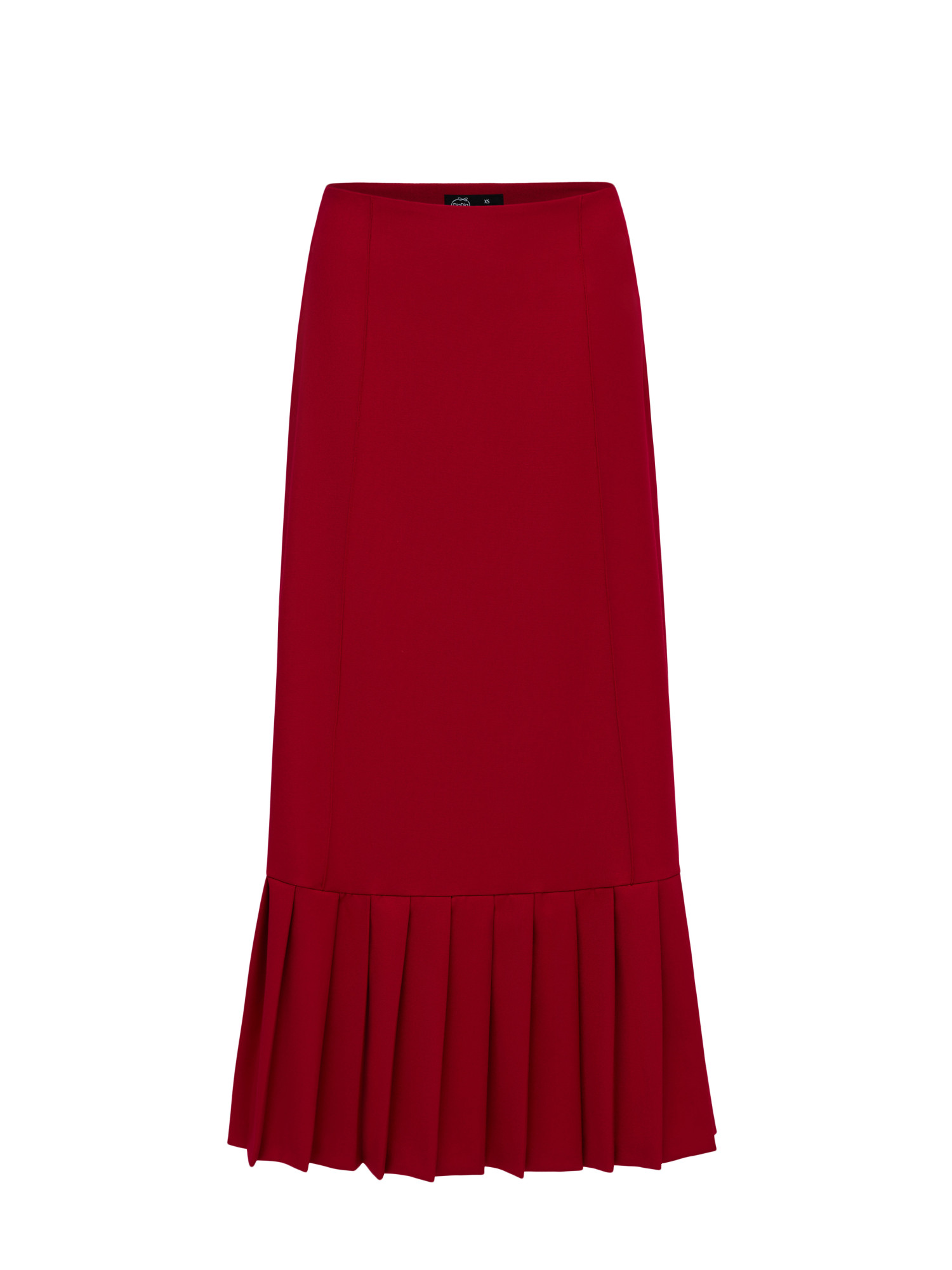 Red maxi skirt