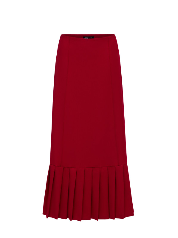 Red maxi skirt