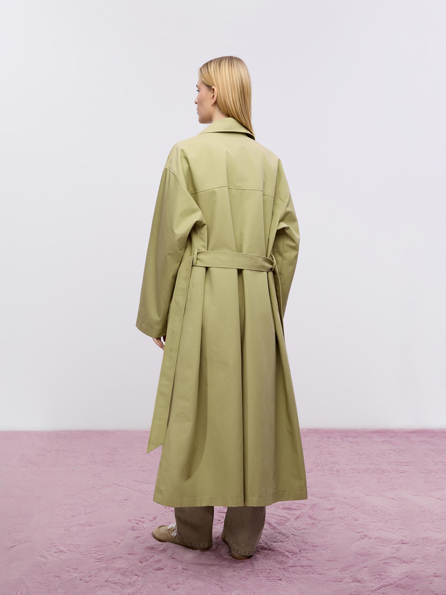 Olive oversized trench coat