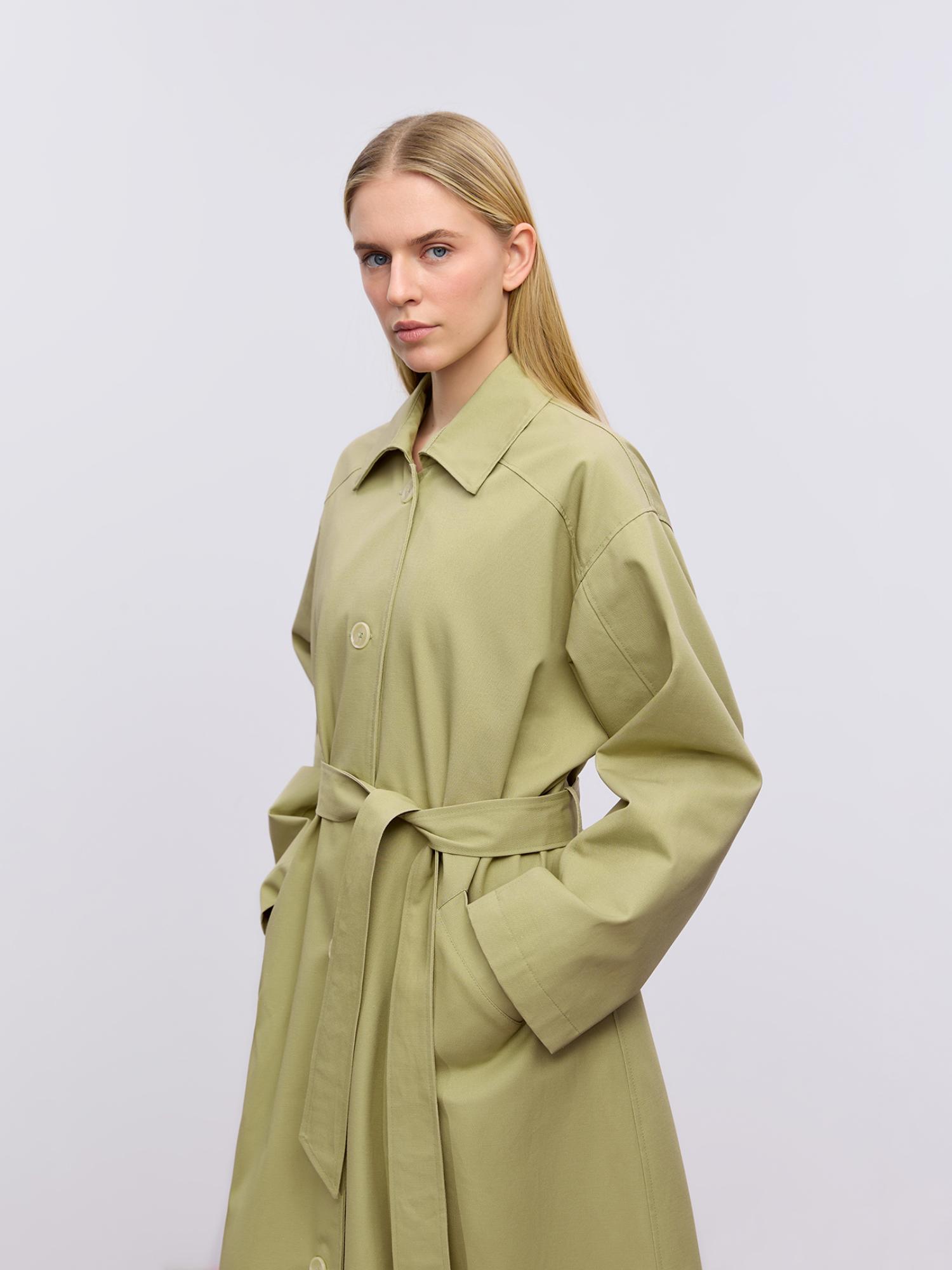 Olive oversized trench coat