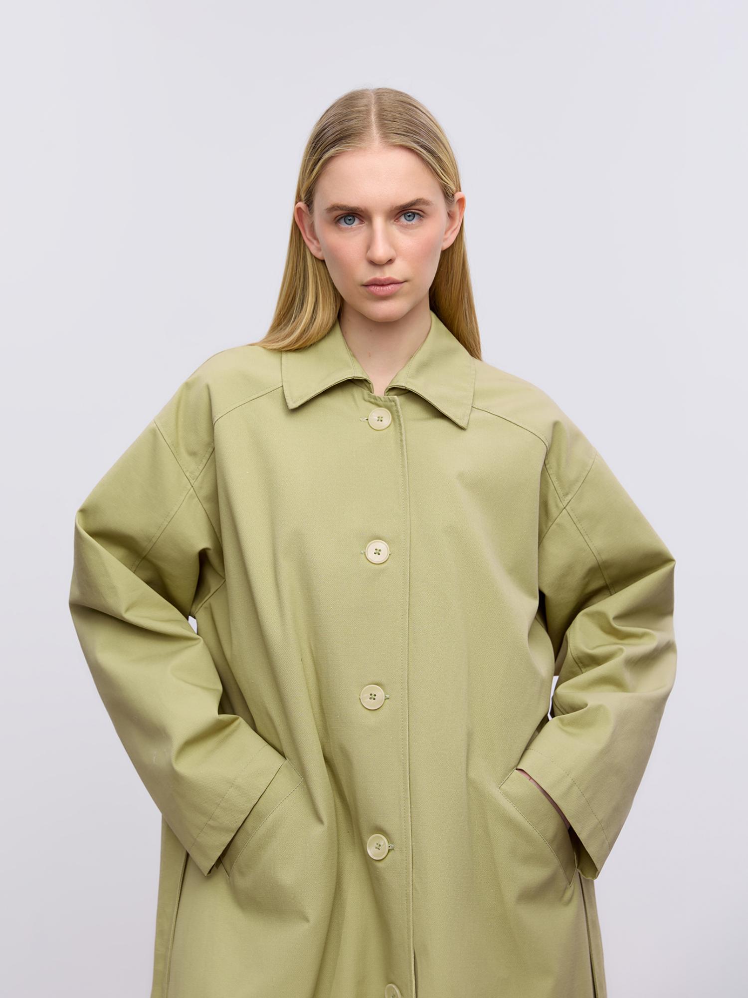 Olive oversized trench coat