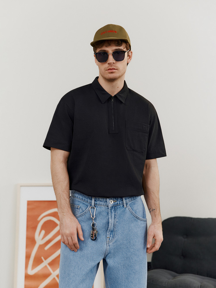 Men's premium cotton black t-shirt