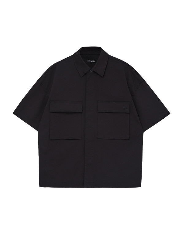 Men's black cotton shirt
