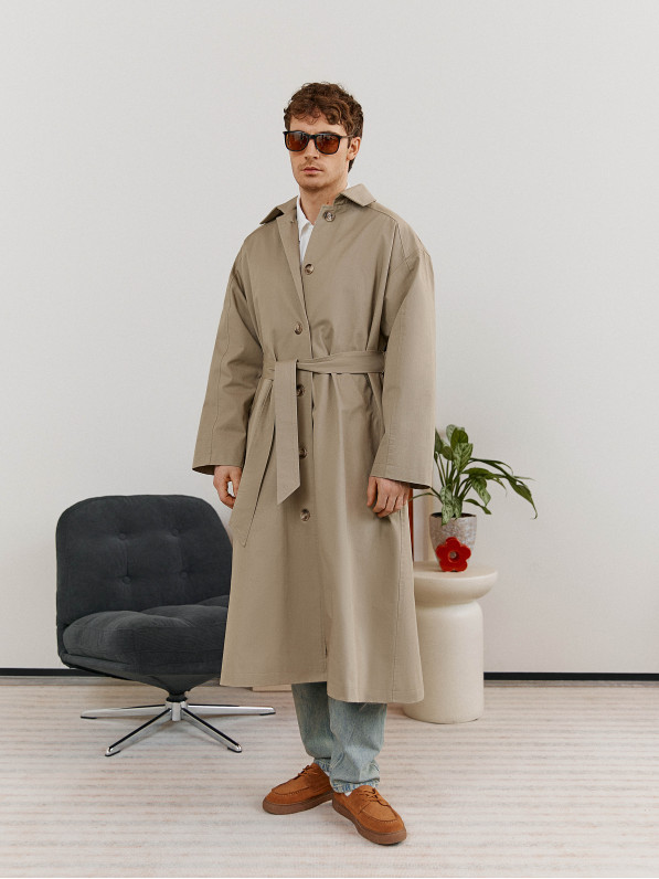 Тренч oversize, сірий Тренч oversize, сірий