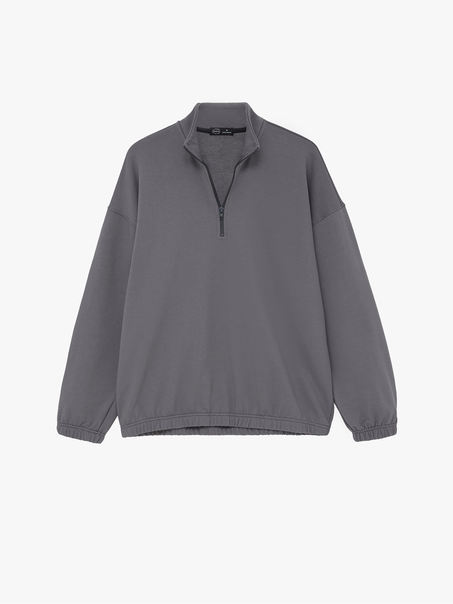 Men's grey sweatshirt with zipper