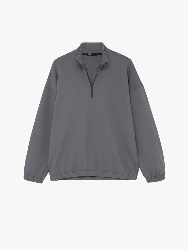 Men's grey sweatshirt with zipper