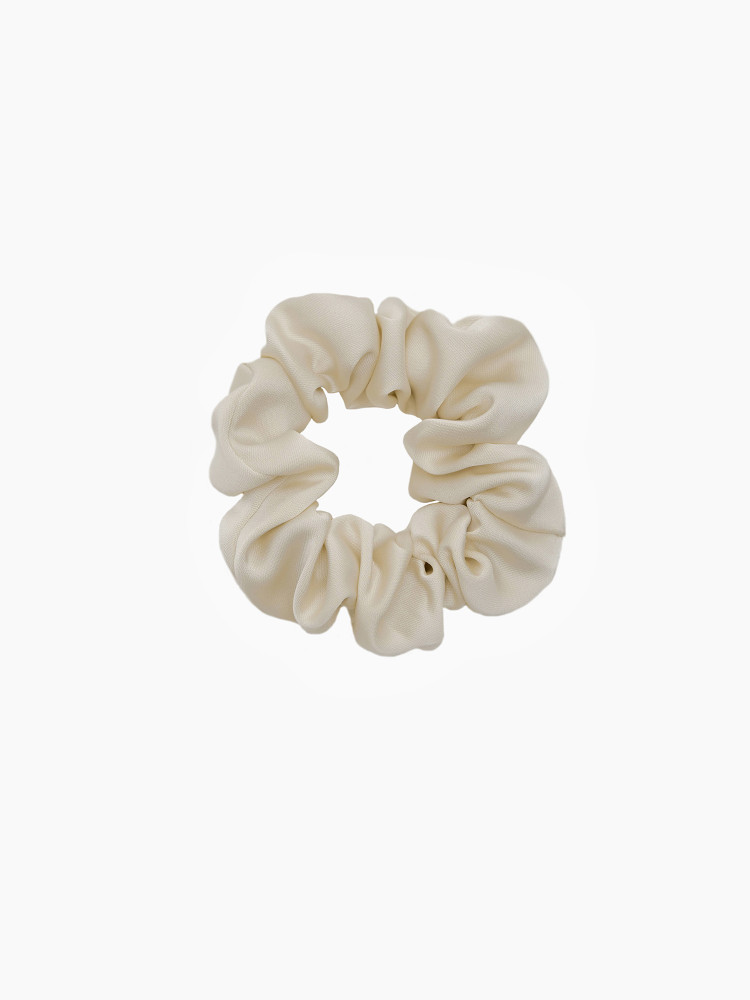 Satin hair tie, milky