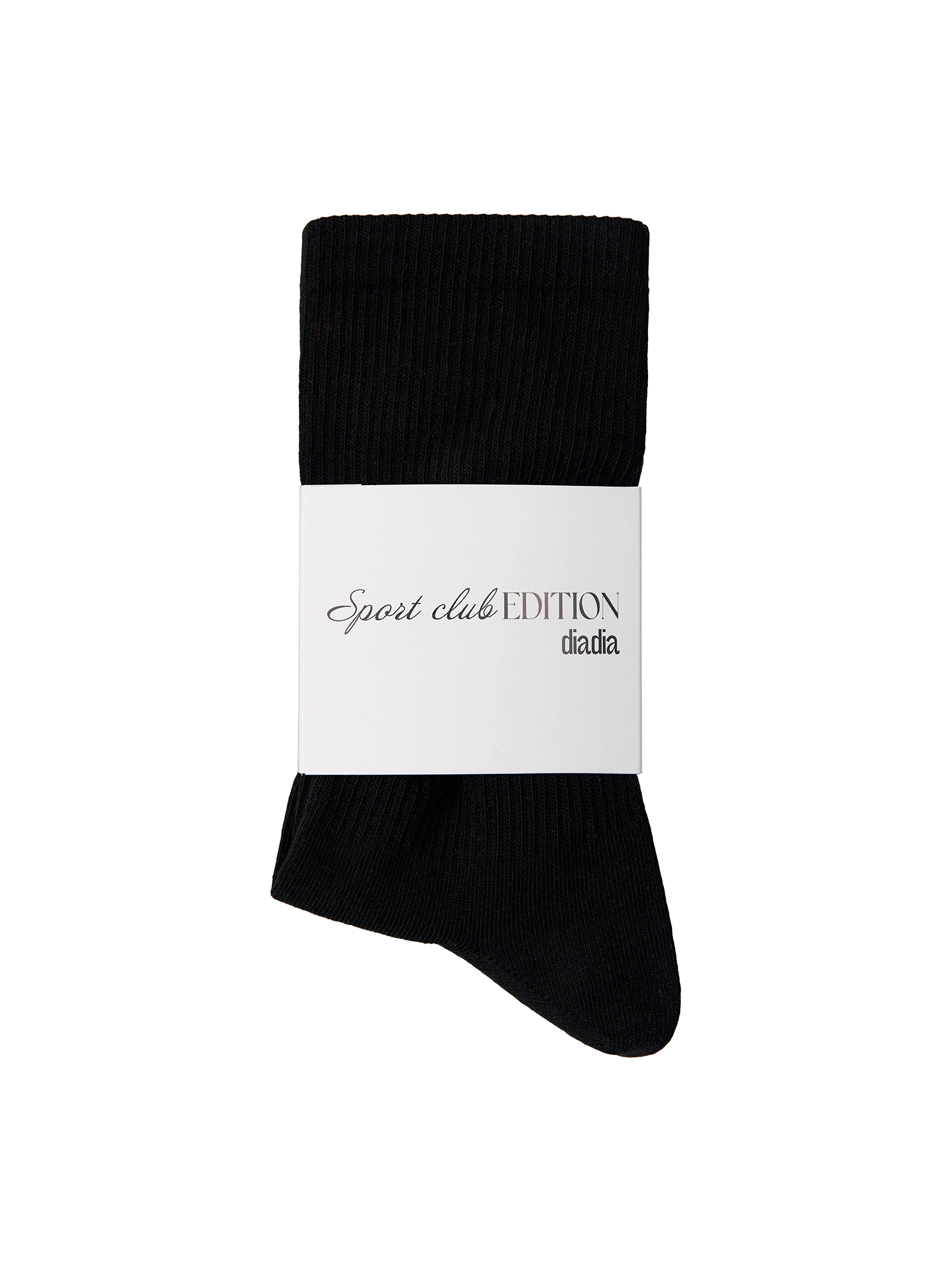 Black high ribbed socks