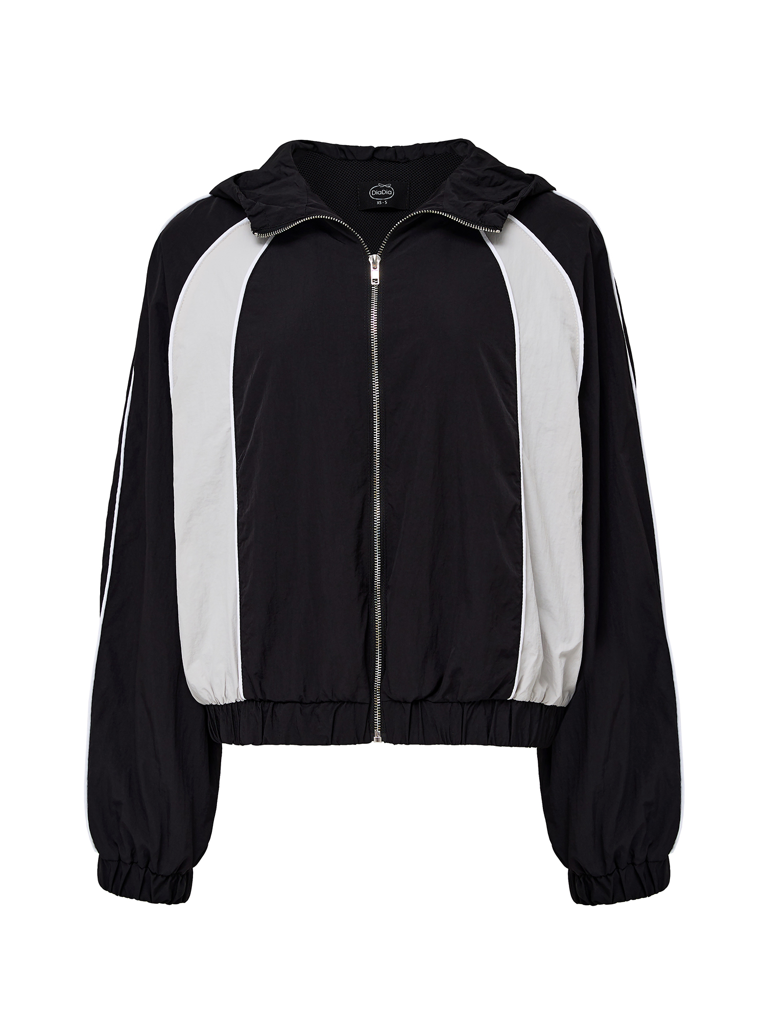 Hooded windbreaker, black