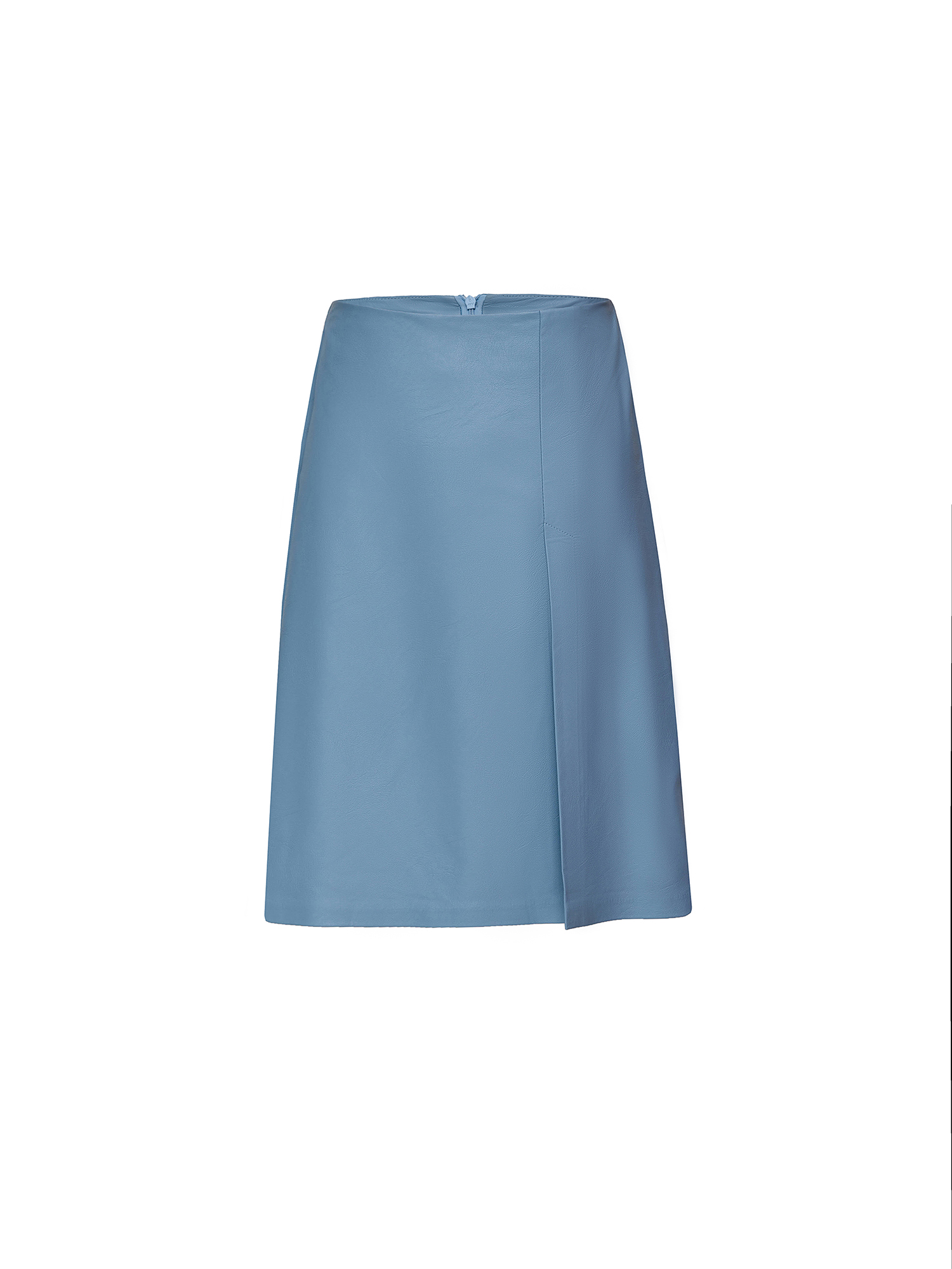 Eco-leather skirt, blue