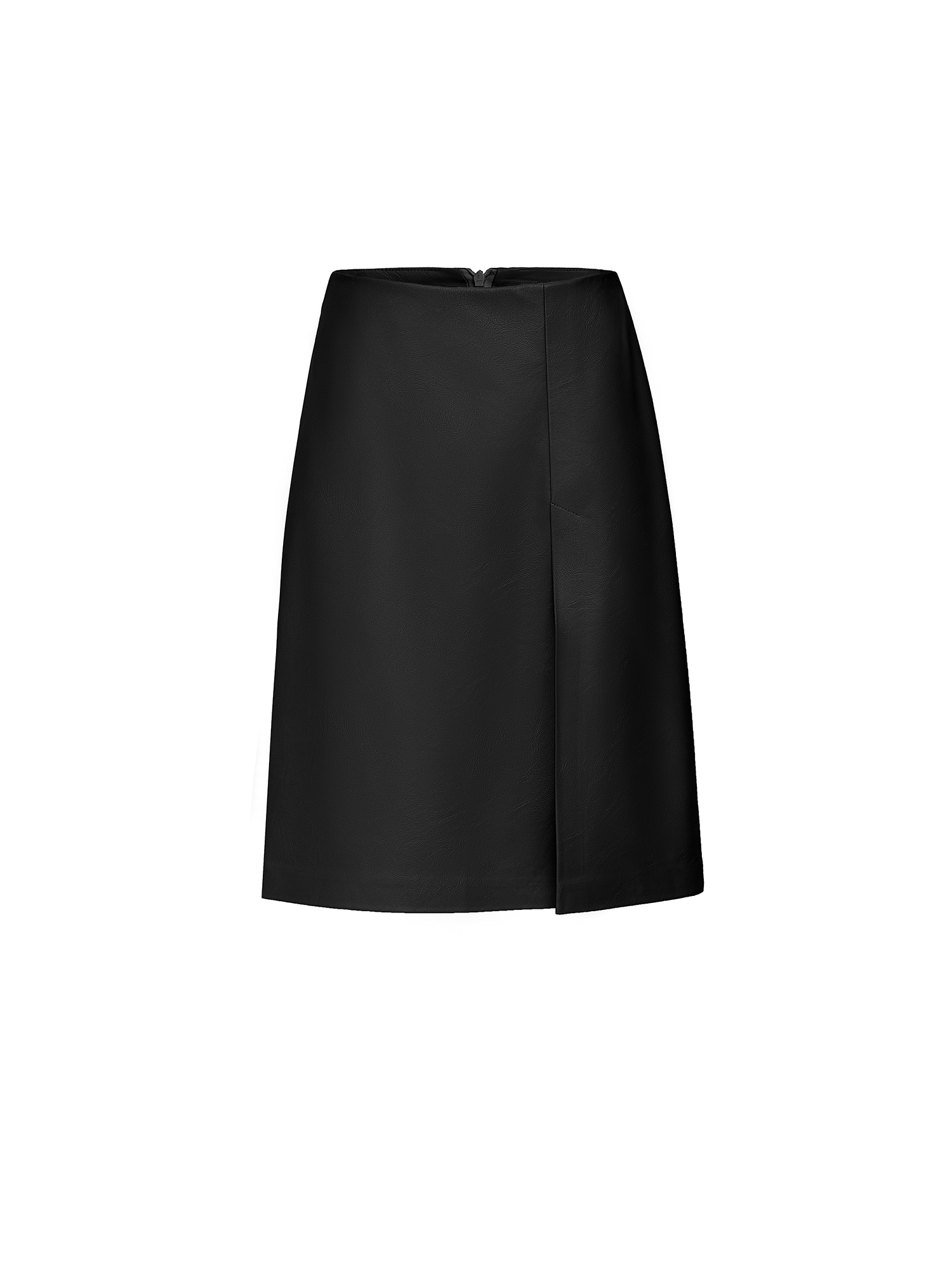 Faux leather skirt, black
