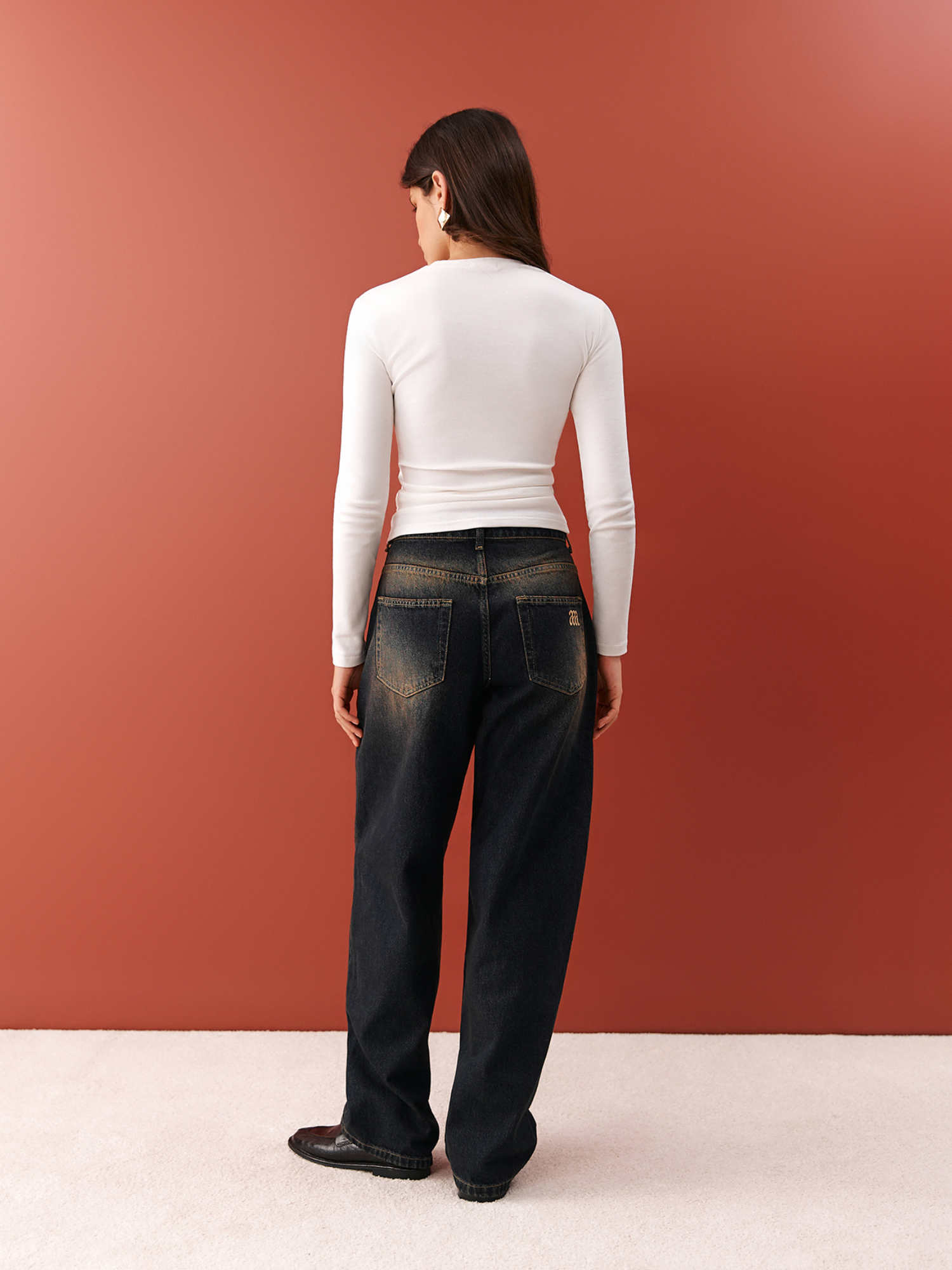 Milky white basic longsleeve