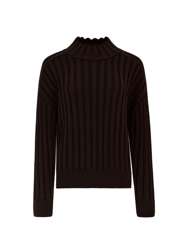 Knitted sweater, brown