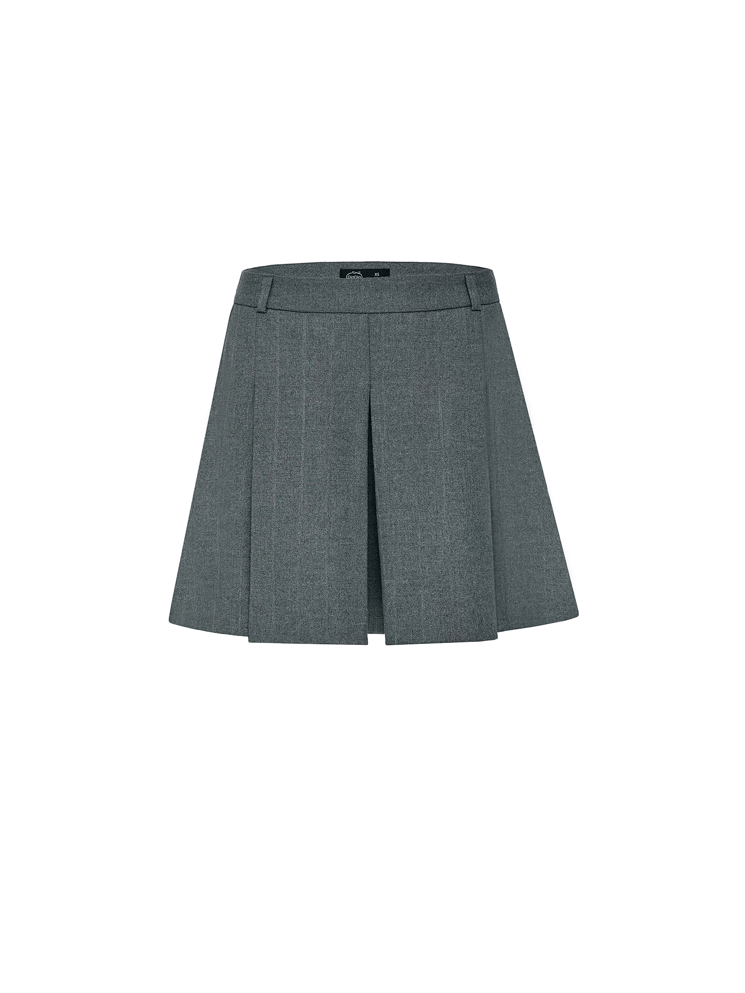 Pleated mini skirt, gray
