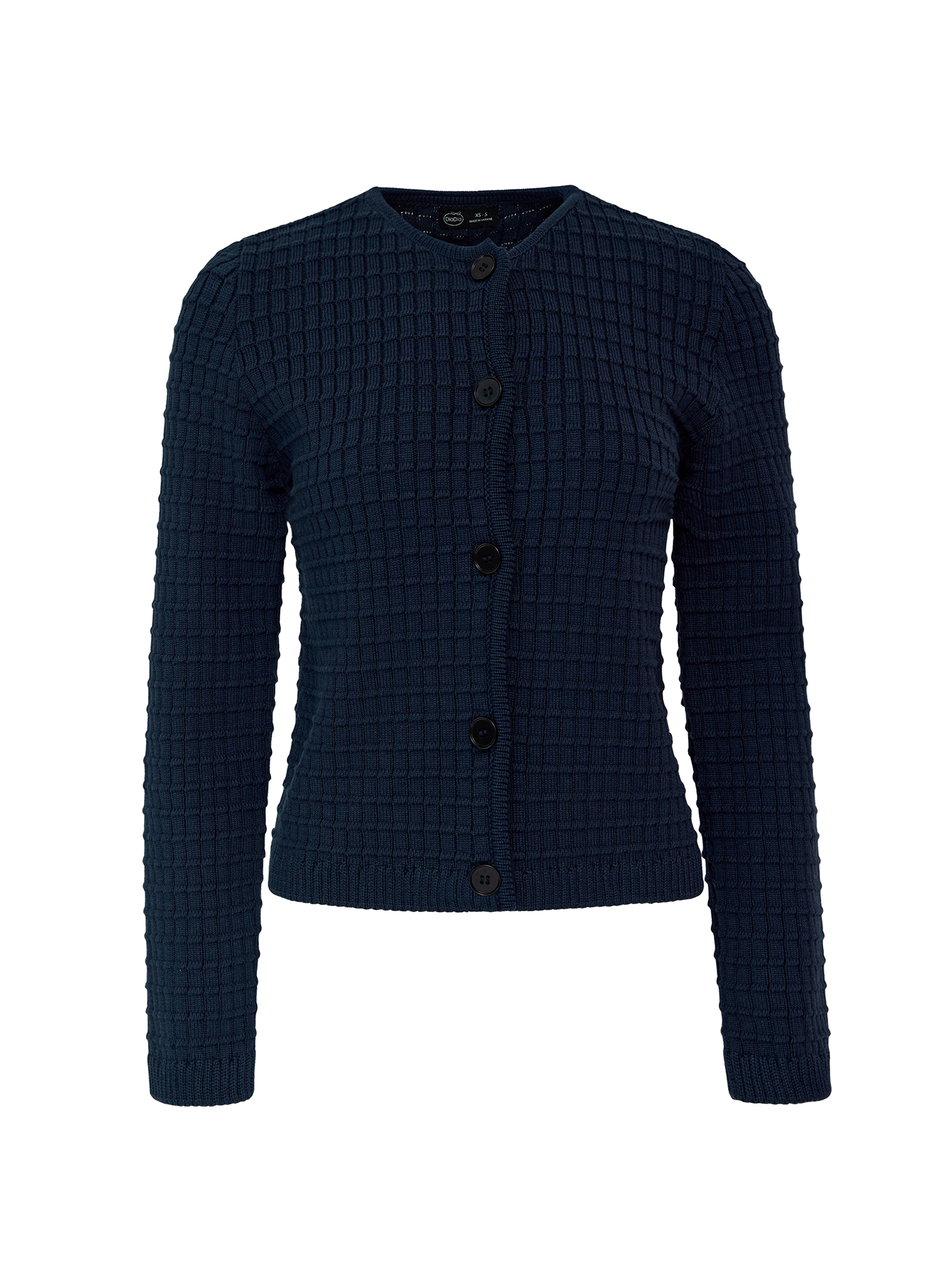 Knitted cardigan, blue