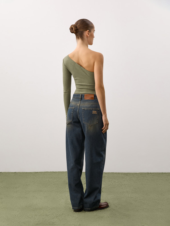 Джинси вільні relaxed fit, темно-сині