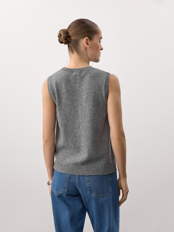 Wool top, gray