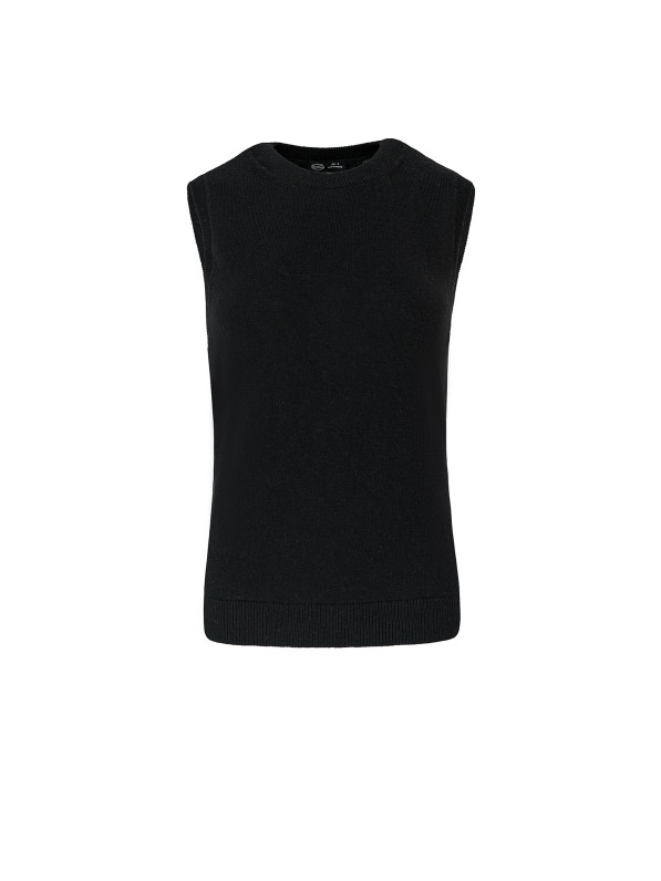 Wool top, black