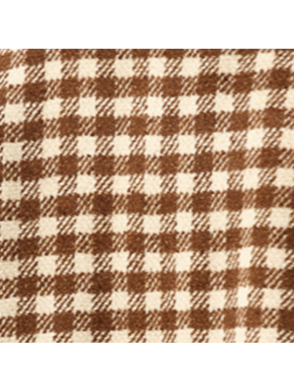 Checked wool bomber jacket, brown