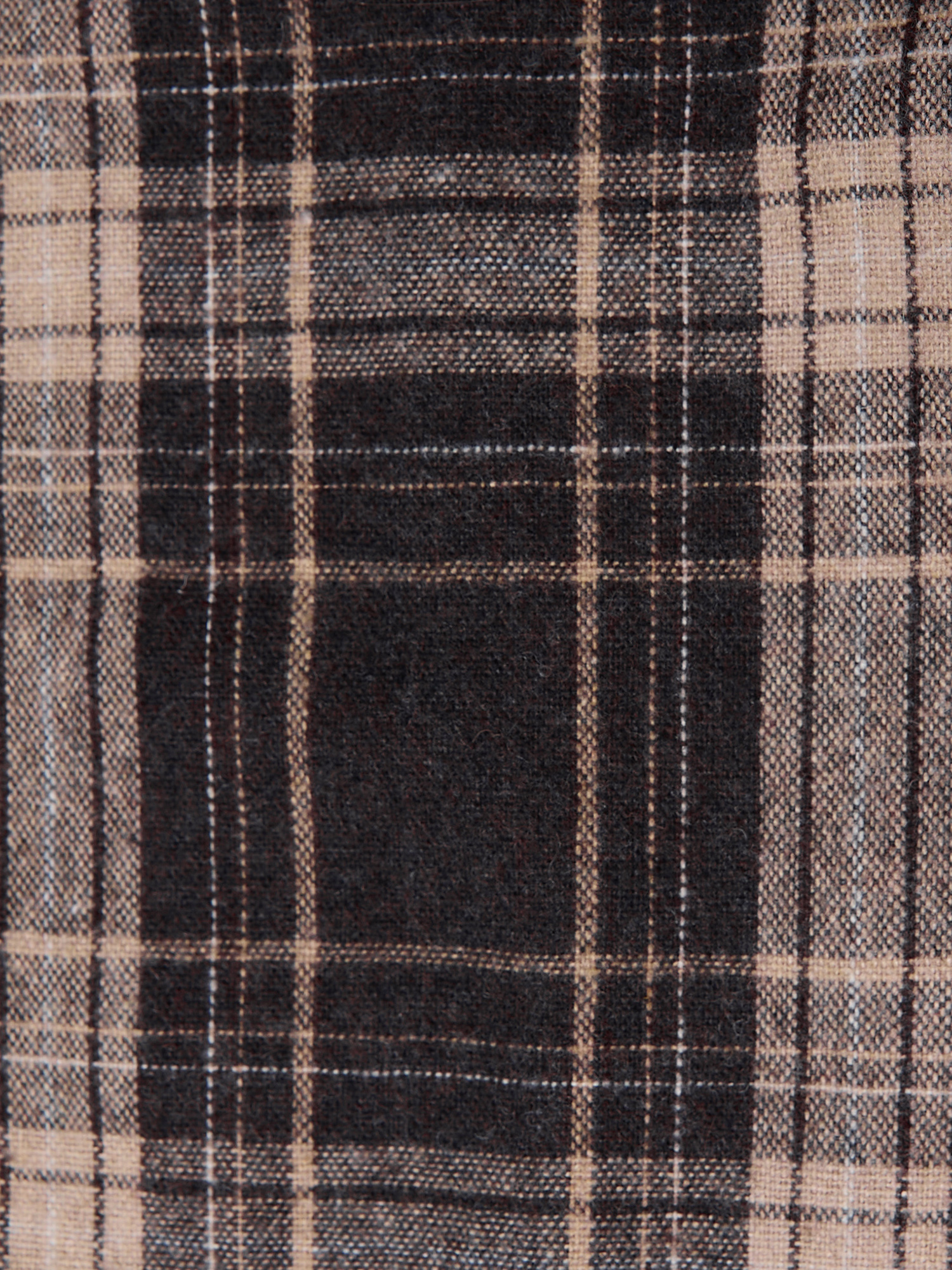 Checked wool bomber jacket, dark brown