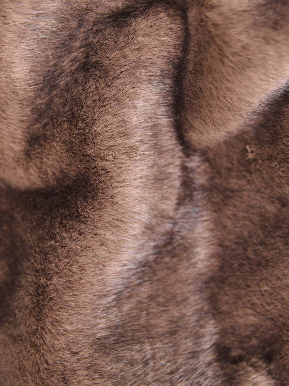 Faux fur sleeve, brown