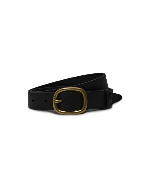 Black leather belt